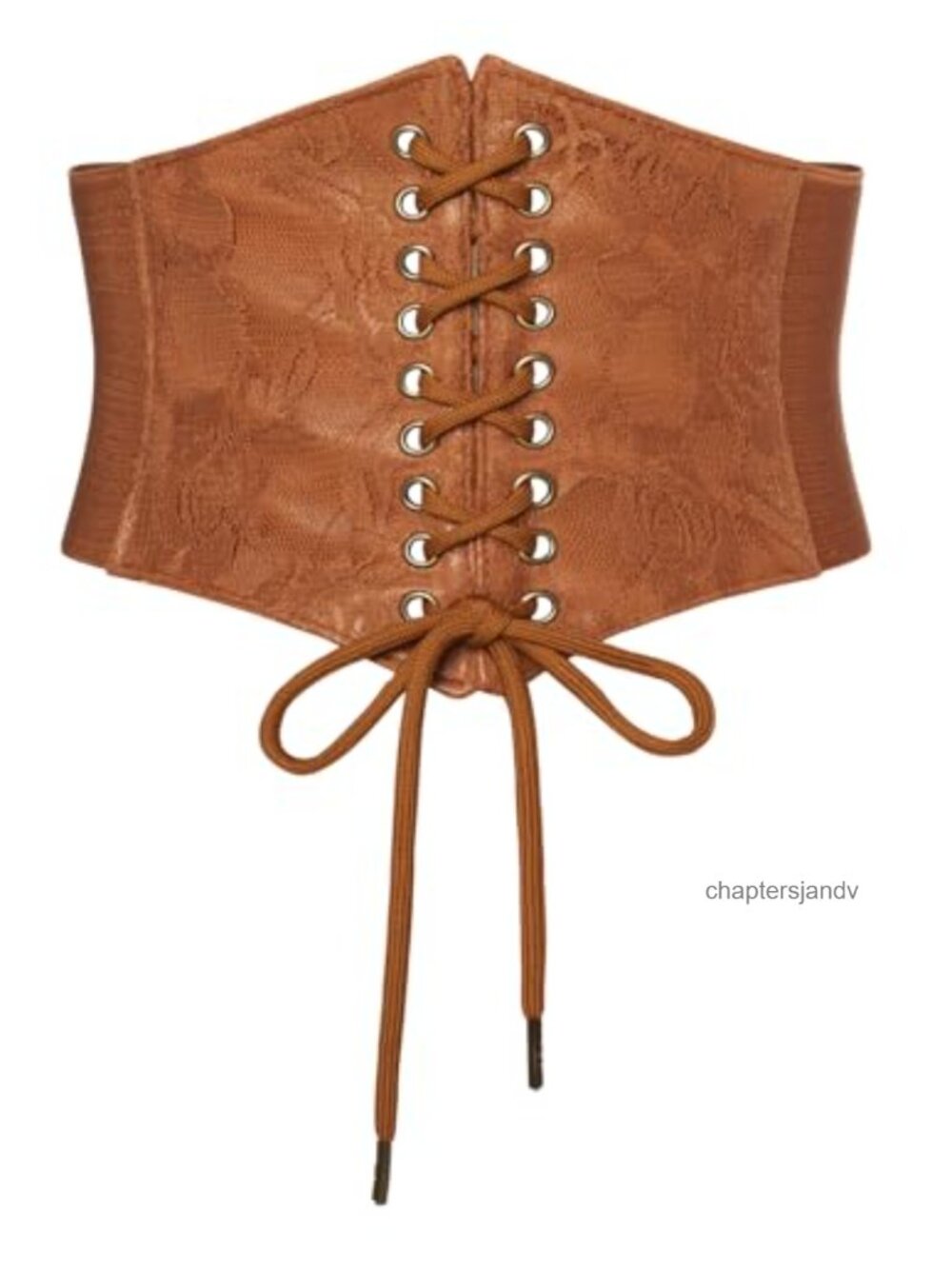 Renaissance Corset Belt Wide Elastic Waist Faux Leather Lace-Up Women's